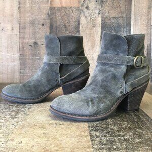 Fiorentini Baker Gray Suede Ankle Boots Womens EUR 38 US 8